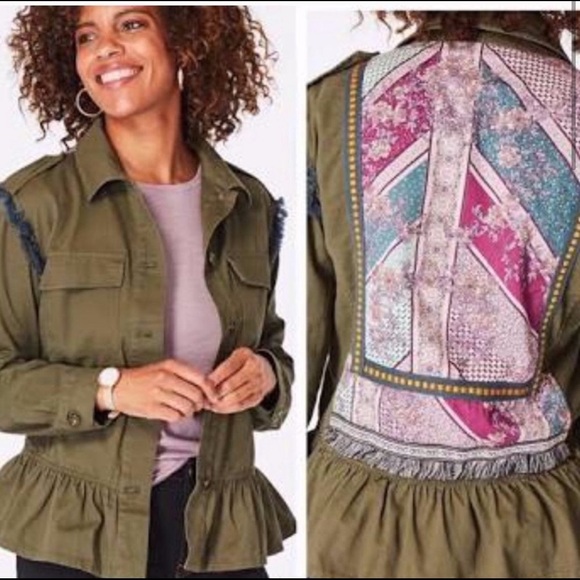 Matilda Jane Moments with you army green letterman jacket - Picture 4 of 4